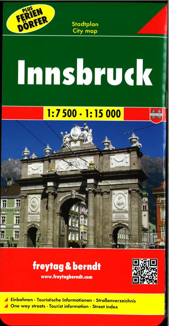 Innsbruck City Map 1:7 500, 1:15 000 : plus holiday villagse