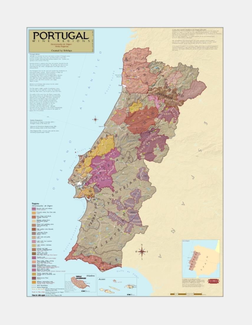 Portugal : wine regions [30x22]