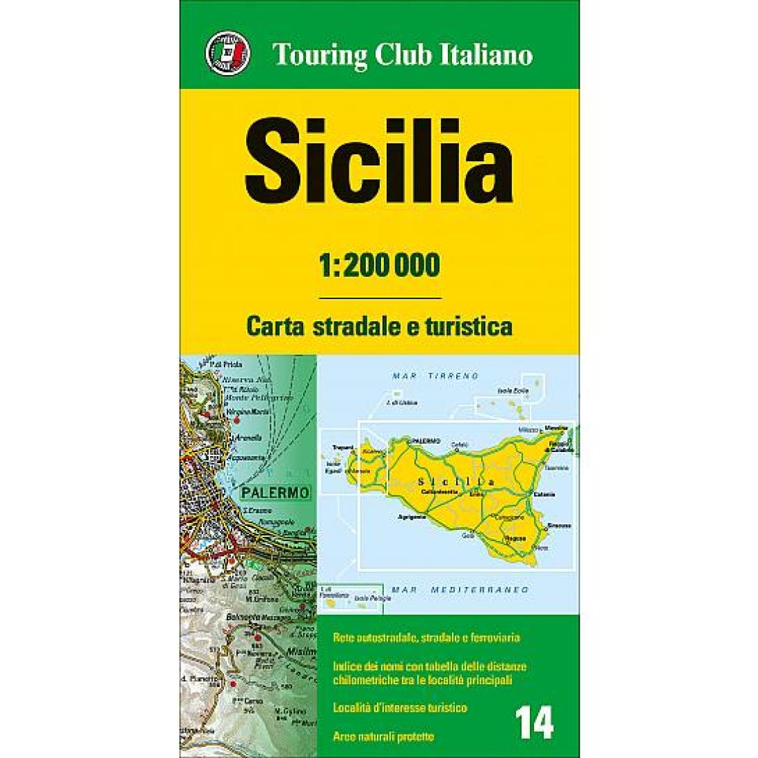 Sicilia : carta stradale e turistica = Sicily : road and tourist map = Sizilien : touristische strassenkarte = Sicile : carte routière et touristique = Sicilia : mapa de carreteras y turístico