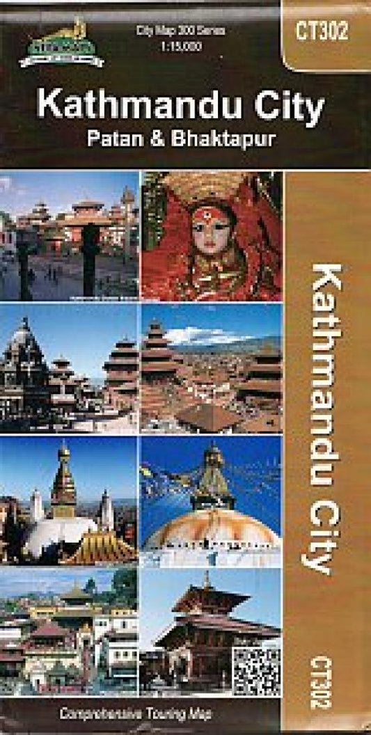 Kathmandu, Nepal City Map : Patan & Bhaktapur