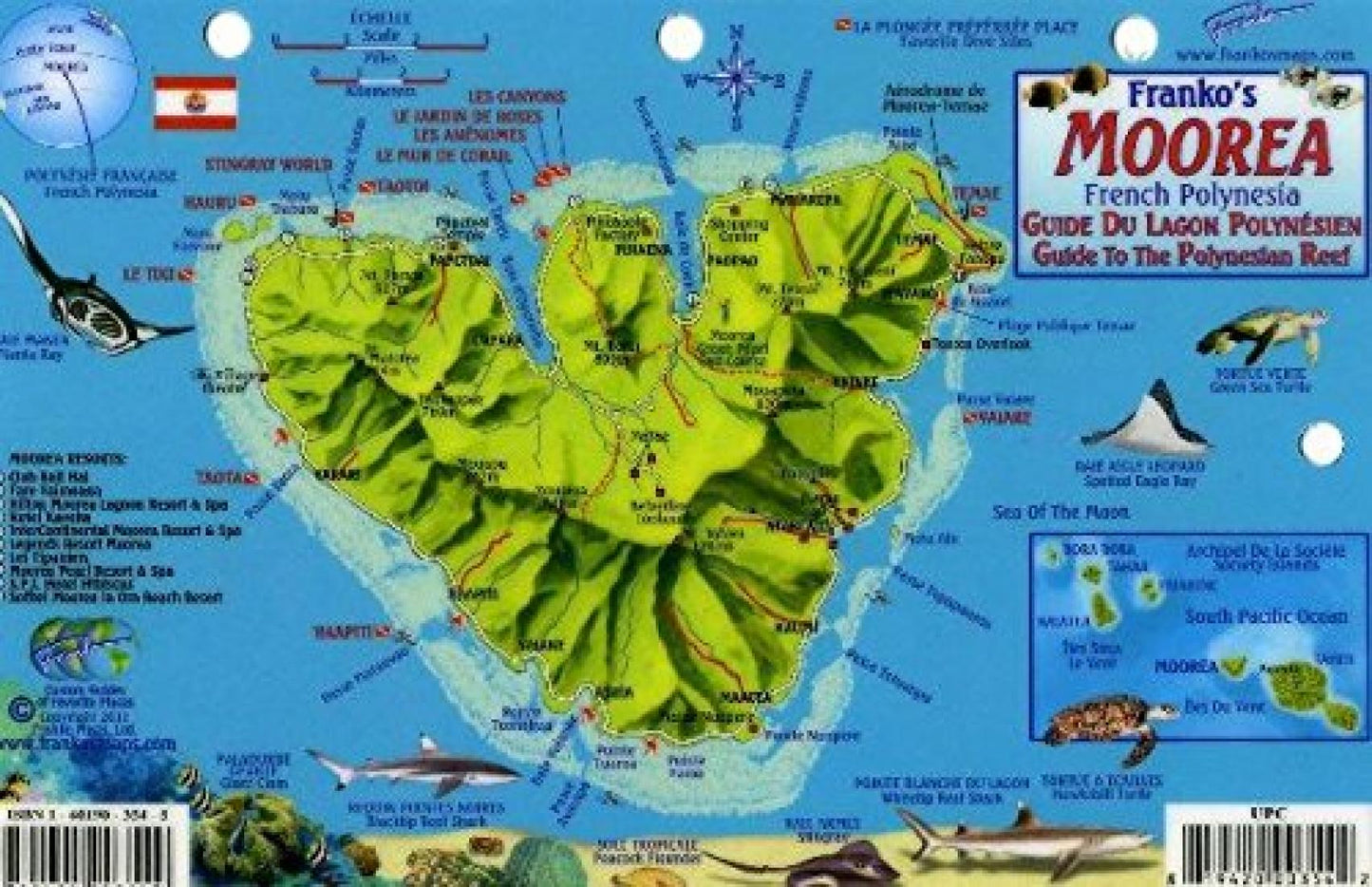 Franko's Moorea : French Polynesia : guide to the Polynesian Reef = fuide du Lagon Polynésien