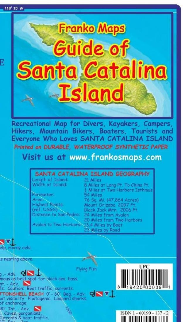 Franko's Santa Catalina Island : adventure guide : Avalon & Two Harbors details on reverse : 10th edition!