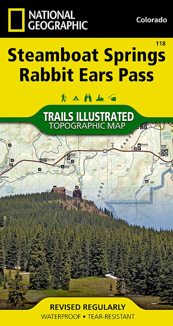 Steamboat Springs and Rabbit Ears Pass, Colorado, Map 118