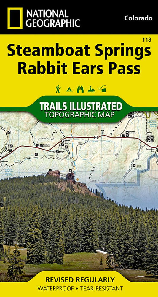 Steamboat Springs and Rabbit Ears Pass, Colorado, Map 118