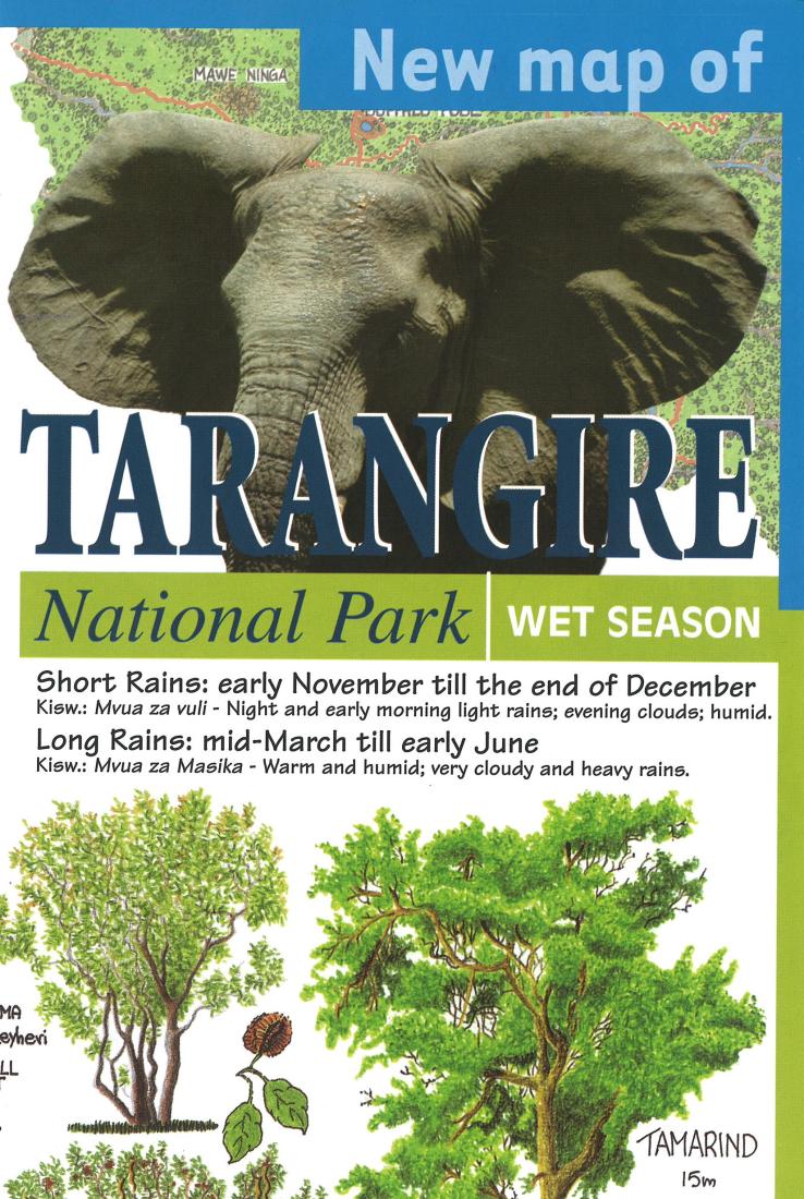New Map of Tarangire National Park : wet season : dry season