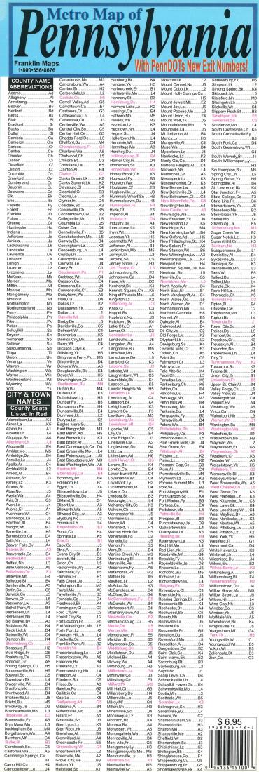 Metro map of : Pennsylvania