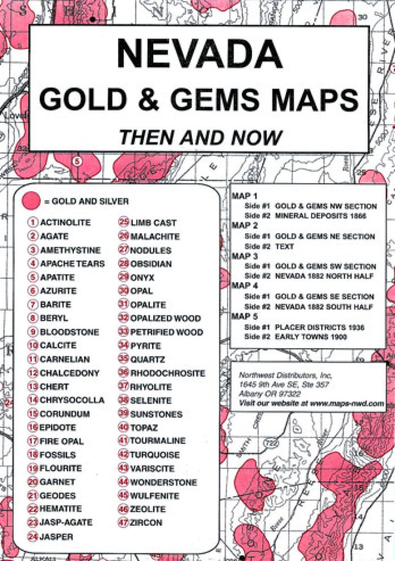 Nevada : gold & gems maps : then and now