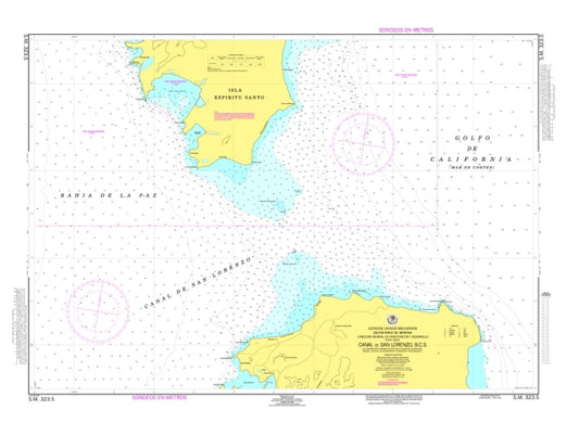 CANAL DE SAN LORENZO, B. C. S. - 323.5 - Mexico Nautical Charts by SEMAR