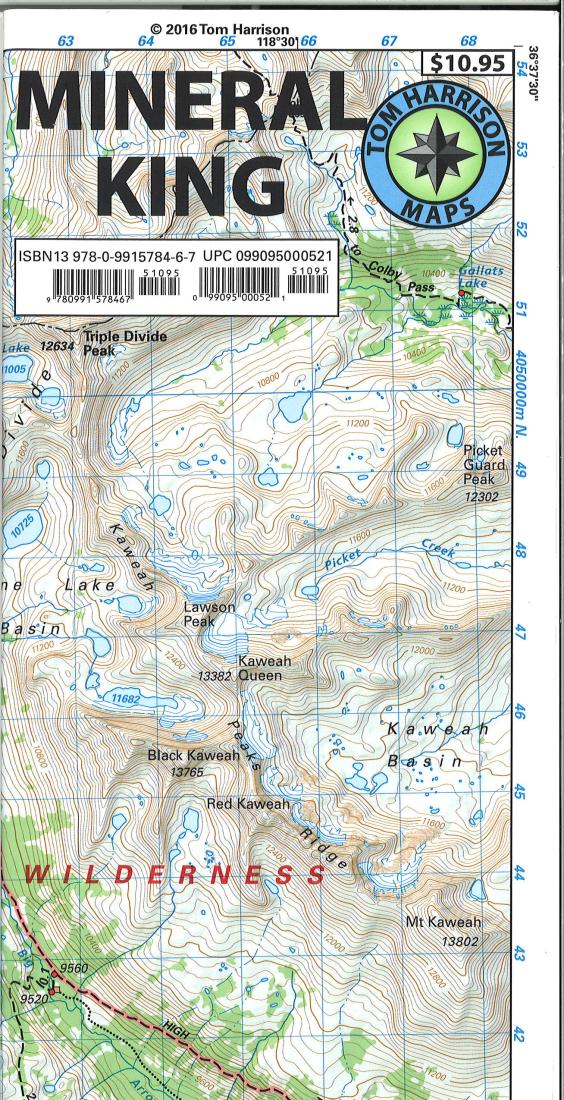Mineral King Hiking Map