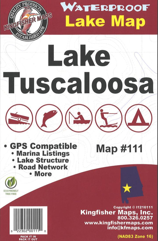 Lake Tuscaloosa, AL Fishing Map
