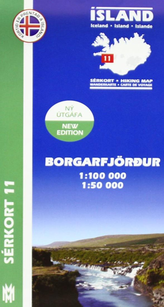 Borgarfjordur Hiking Map