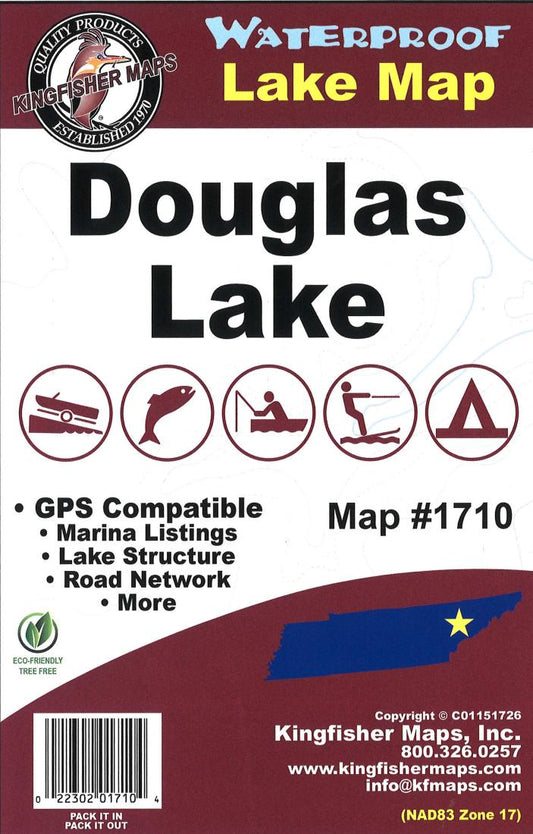 Douglas Lake, TN Fishing Map
