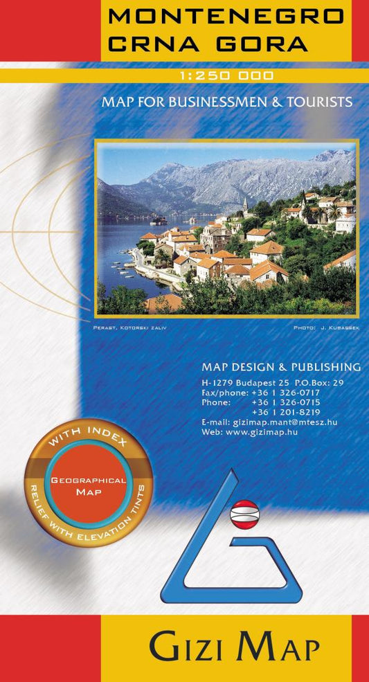 Montenegro : Crna Gora : 1:250,000 : geographical map