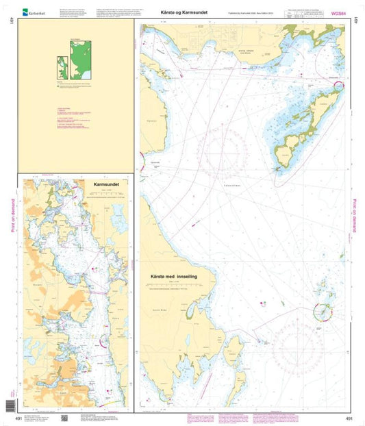 Kårstø og Karmsundet - 491 - Norway Kartverket Nautical Charts