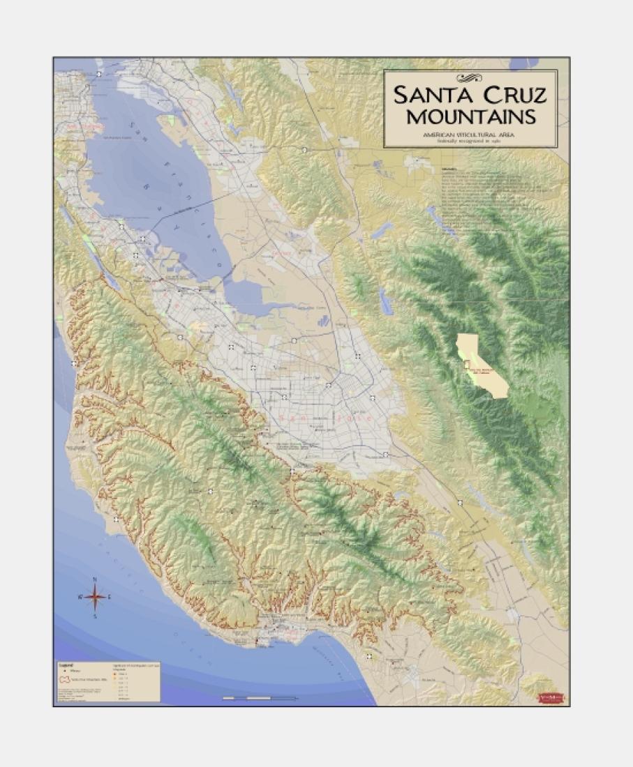 Santa Cruz Mountains : American viticultural area [CA wine regions 34x22]