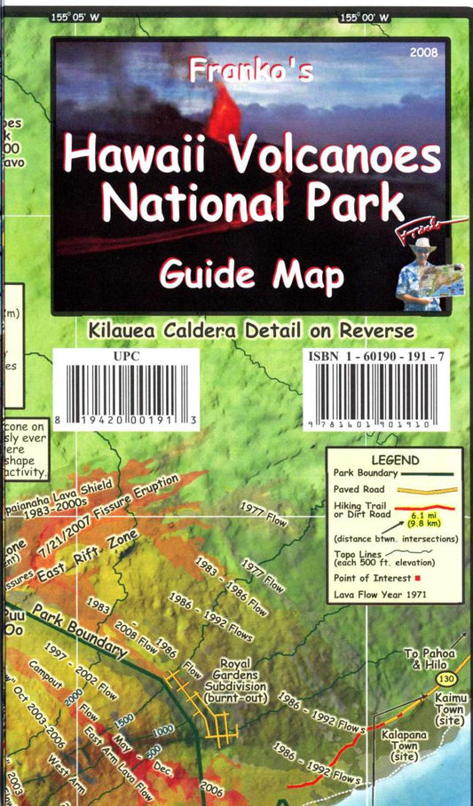 Franko's Hawaii Volcanoes National Park : guide map