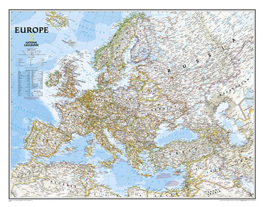 Europe Classic Wall Map [Laminated]