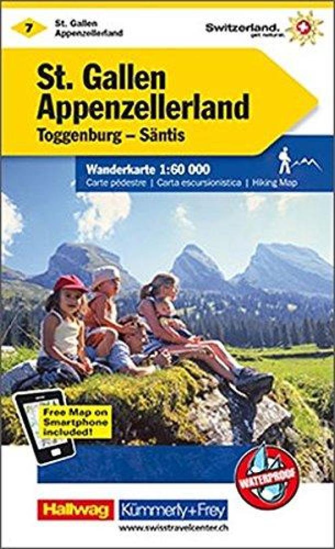 St Gallen and Appenzellerland Hiking Map