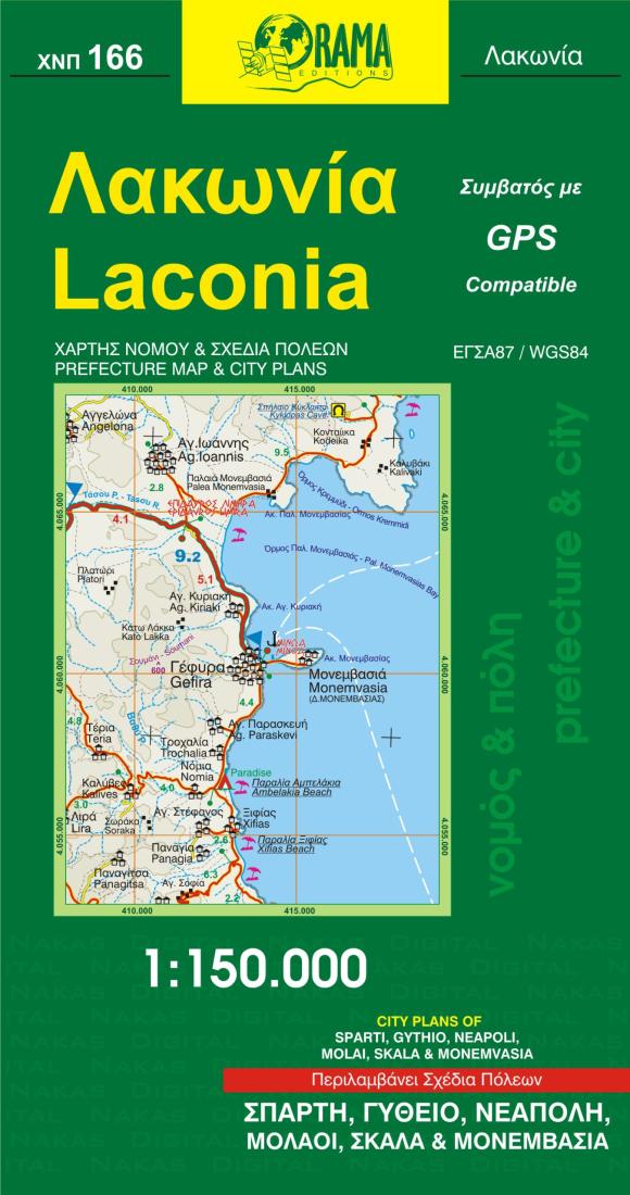 Laconia Prefecture map