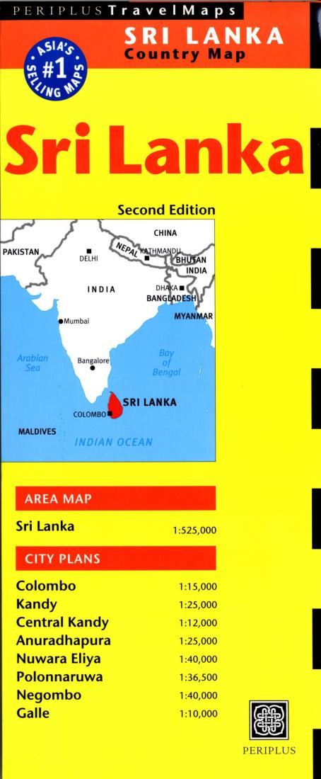 Sri Lanka Travel Map Second Edition