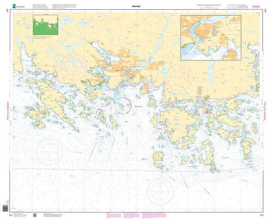 Mandal - 457 - Norway Kartverket Nautical Charts