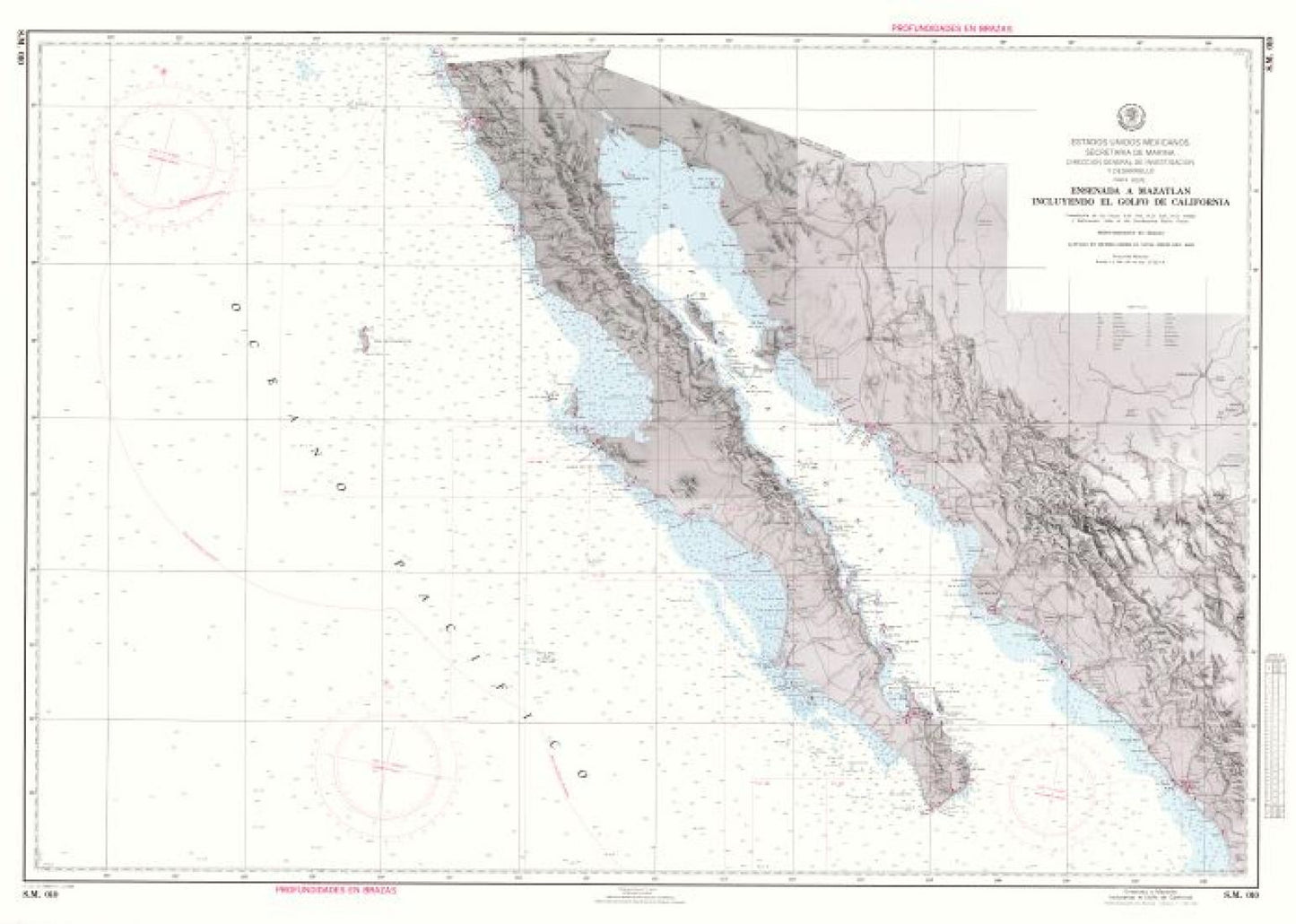 ENSENADA A MAZATLÁN, INCLUYENDO EL
GOLFO DE CALIFORNIA - 010 - Mexico Nautical Charts by SEMAR