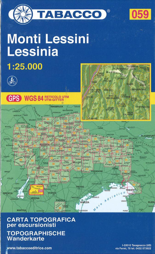 Hiking map #59 : Monti Lessini, Lessinia (Italy)