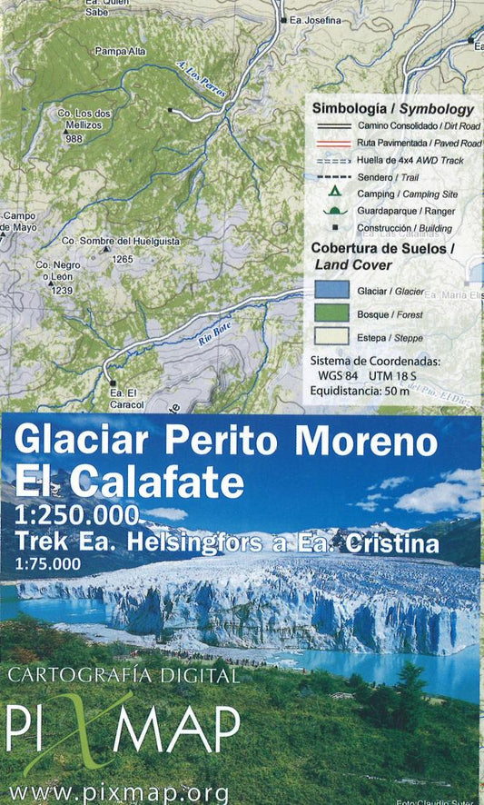 Glacier Perito Moreno regional map