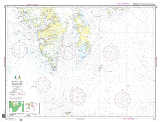 Svalbard. Bjørnøya - Isfjorden - Storfjorden - Hopen - 505 - Norway Kartverket Nautical Charts