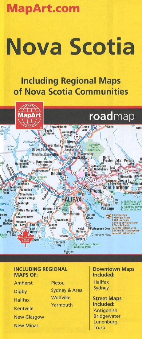 Nova Scotia Road Map