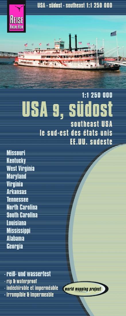 USA, sudost = Southeast USA = Le sud-est des Etats unis = EE.UU. sudeste