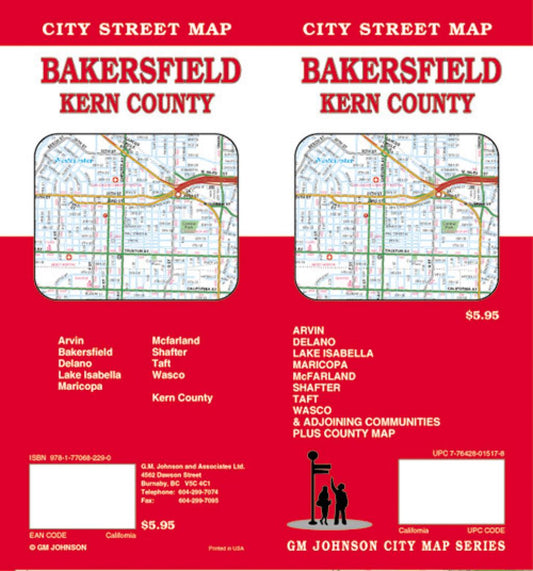 Bakersfield : Kern County : city street map