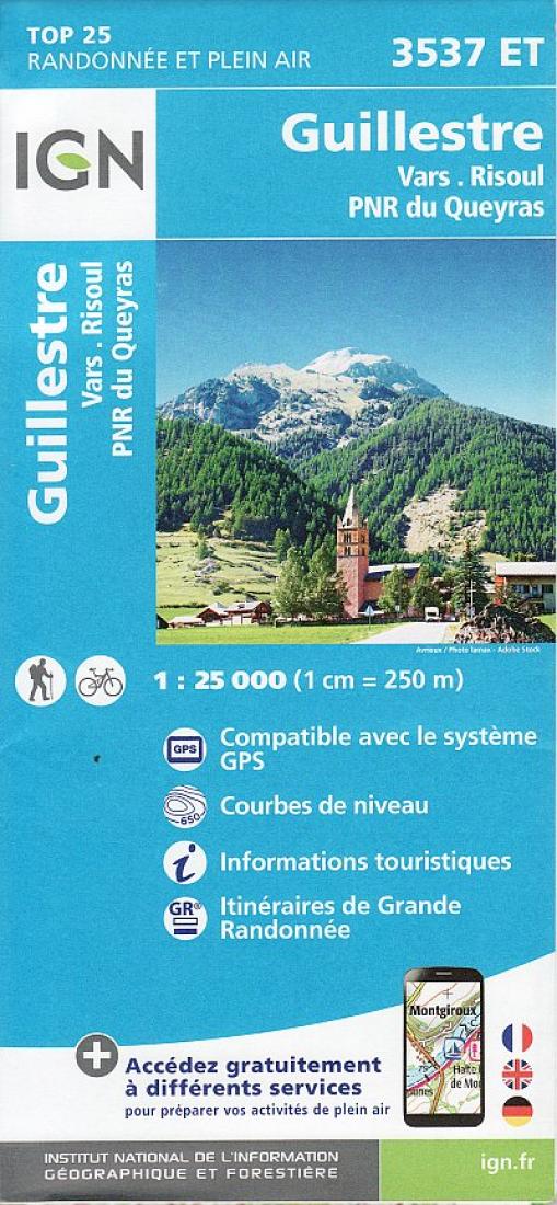 Guillestre, Vars, Risoul France 1:25,000