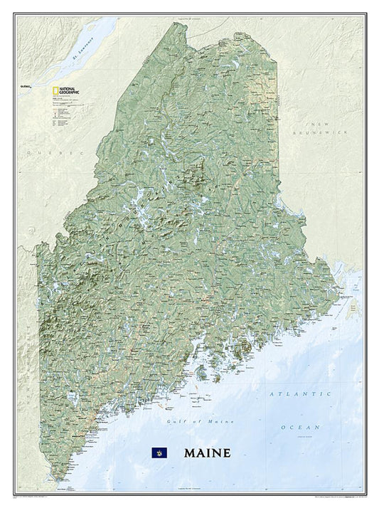 Maine Wall Map (Tubed)