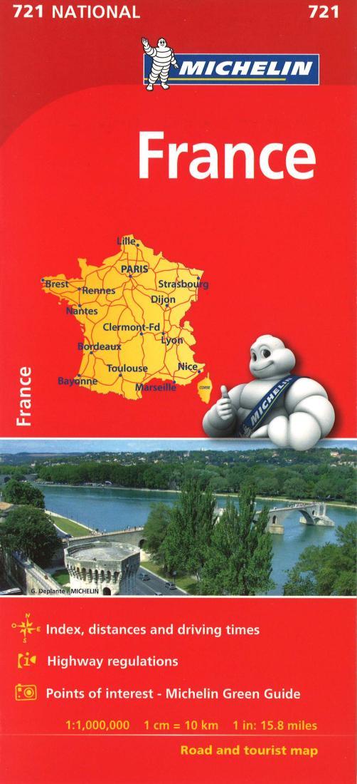 France : road and tourist map : 1:1,000,000