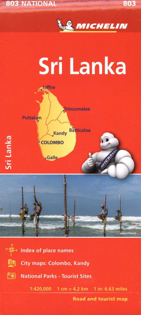 Sri Lanka : Road & Tourist Map : 1:420,000