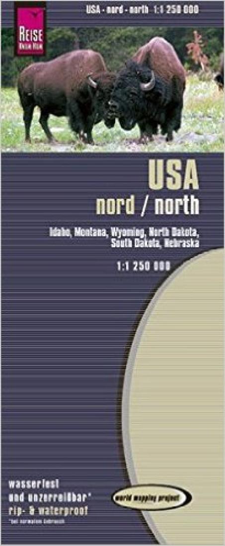 USA nord/north : Idaho, Montana, Wyoming, North Dakota, South Dakota, Nebraska : 1:1,250,000