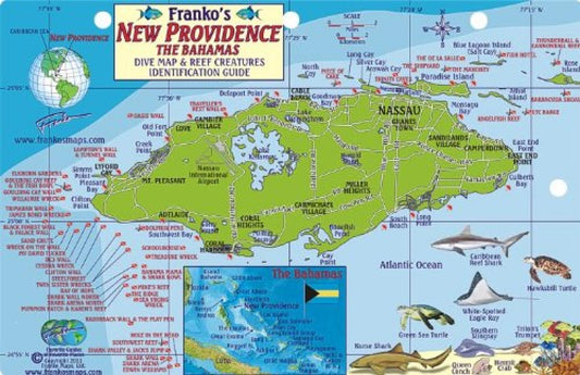 Franko's New Providence : the Bahamas : dive map & reef creatures identification guide