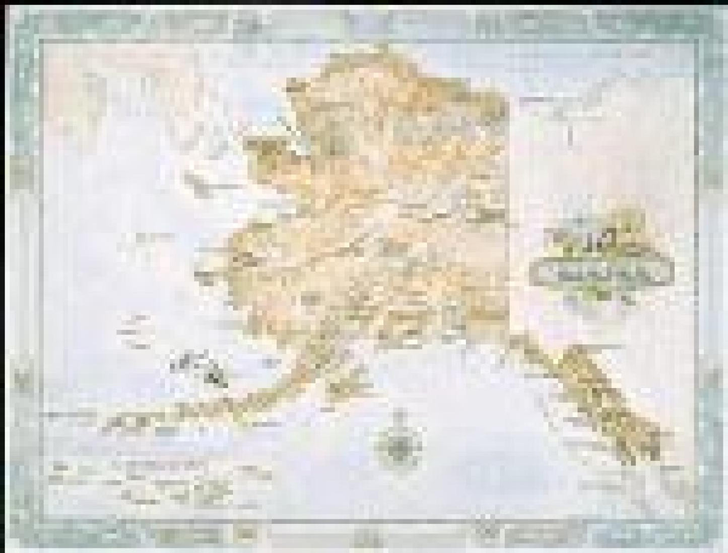 Alaska Antique-Style Map