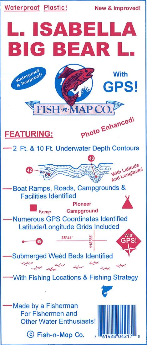 Isabella/Big Bear Lakes Fishing Map