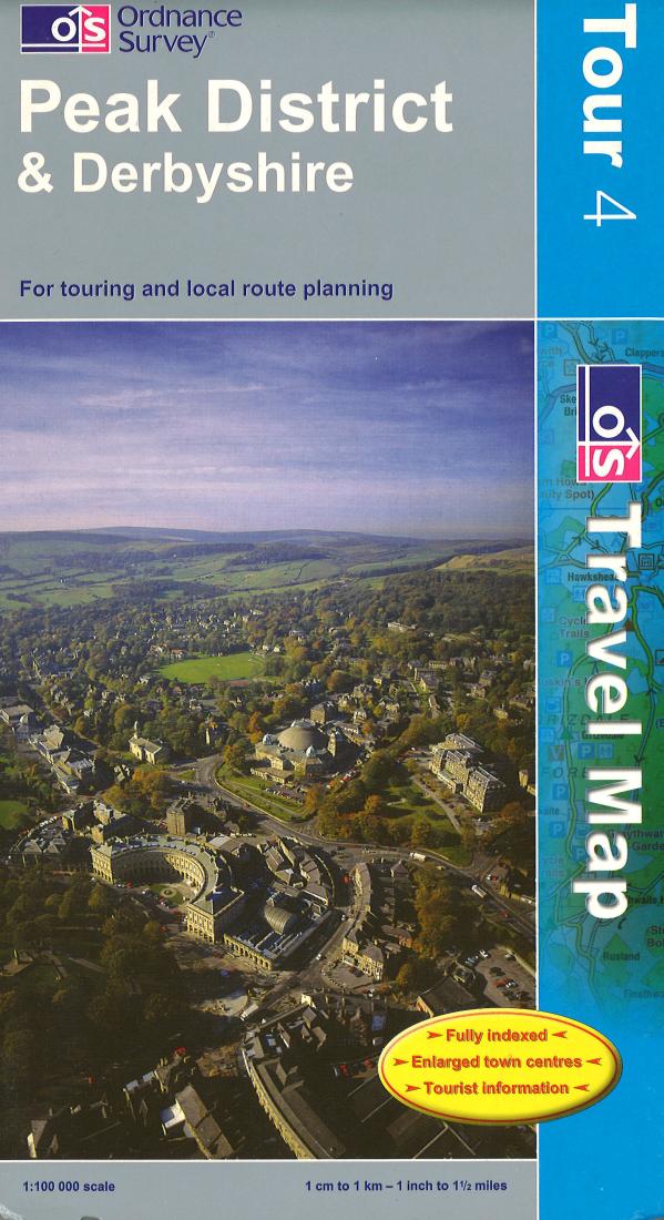 Peak District & Derbyshire Travel Map