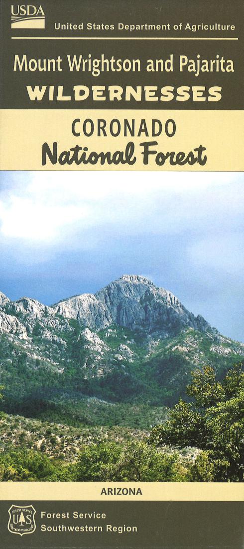 Mount Wrightson and Pajarita Wildernesses - Coronado National Forest Map