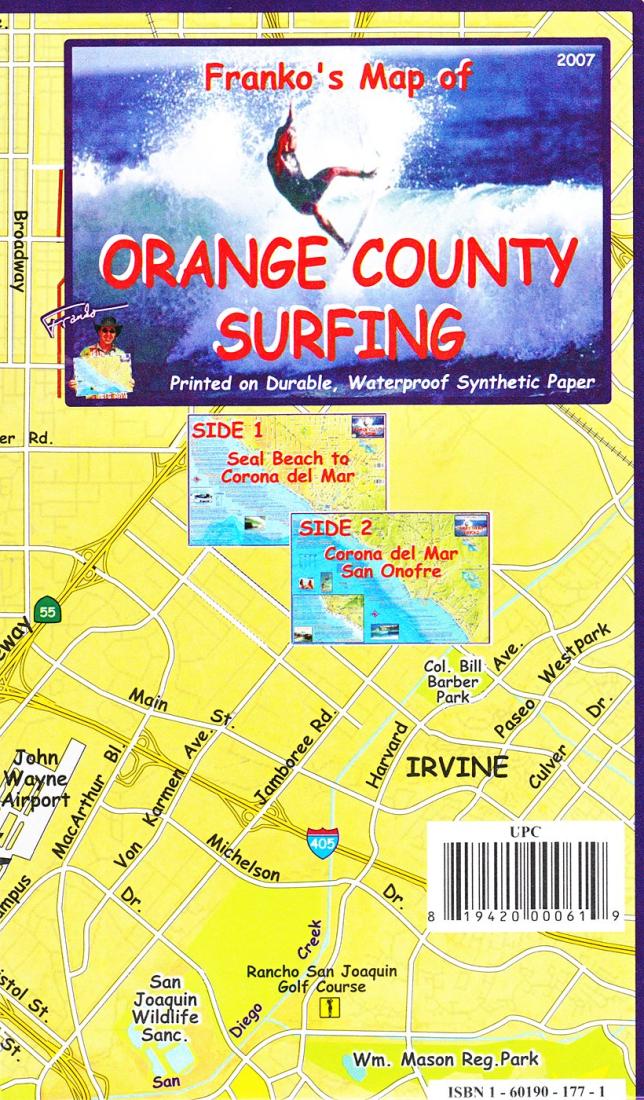 Franko's map of Orange County surfing