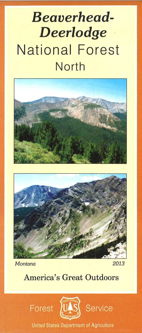 Beaverhead-Deerlodge National Forest Map - North section