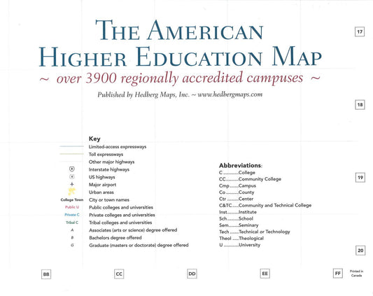 The American higher education map : over 3900 regionally accredited campuses