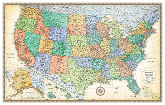 Rand McNally Classic United States Wall Map - Laminated