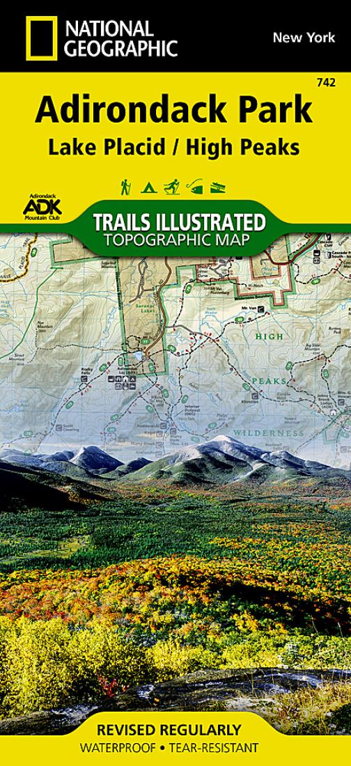 Lake Placid and High Peaks, Adirondack Park, Map 742