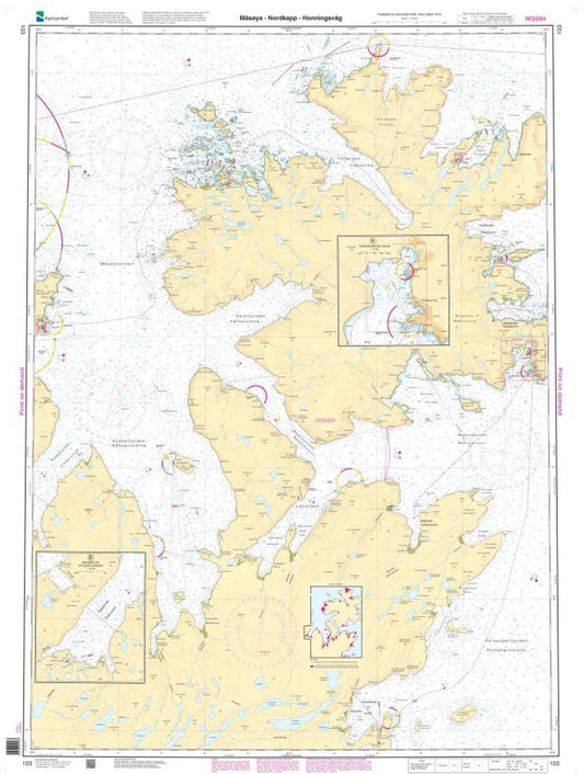 Måsøya - Nordkapp - Honningsvåg - 103 - Norway Kartverket Nautical Charts