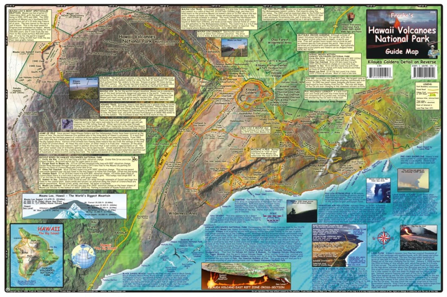 Franko's Hawaii volcanoes national park : guide map