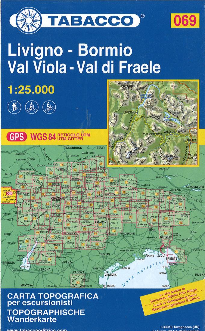 Livigno - Bormio Val Viola - Val di Fraele Hiking Map